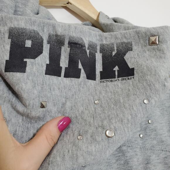 PINK VS | Rutgers Victoria's Secret Collegiate Jones & Mitchell Studded Hoodie - Picture 8 of 11